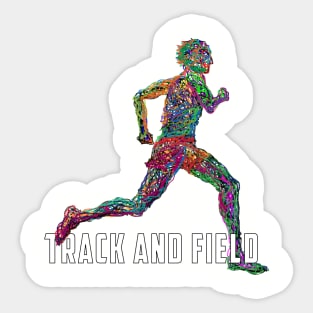 Wired to Run - Track and Field Sticker